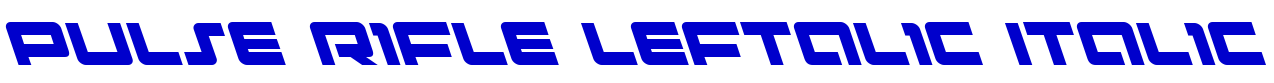 Pulse Rifle Leftalic Italic шрифт